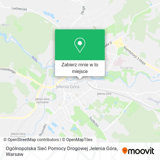 Mapa Ogólnopolska Sieć Pomocy Drogowej Jelenia Góra