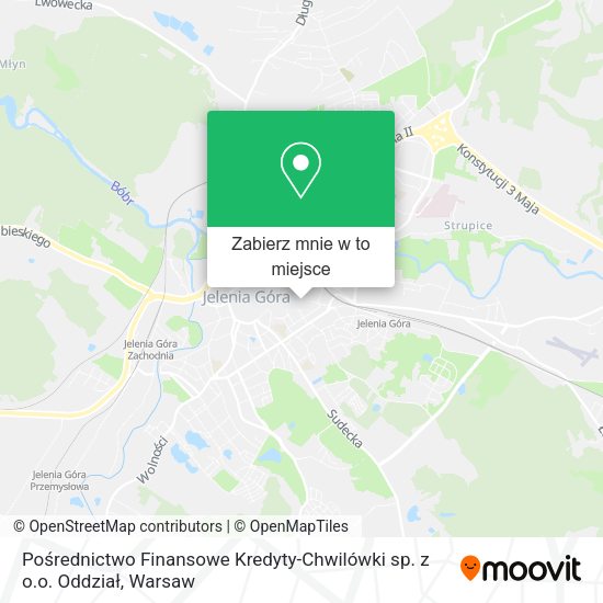 Mapa Pośrednictwo Finansowe Kredyty-Chwilówki sp. z o.o. Oddział