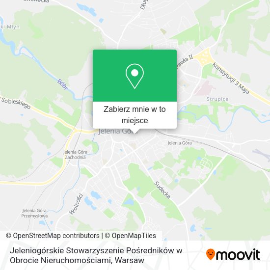 Mapa Jeleniogórskie Stowarzyszenie Pośredników w Obrocie Nieruchomościami