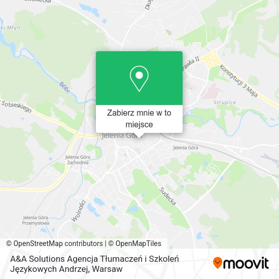 Mapa A&A Solutions Agencja Tłumaczeń i Szkoleń Językowych Andrzej