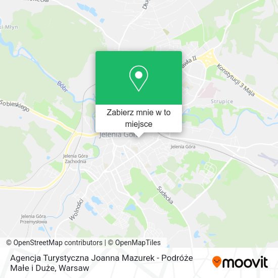 Mapa Agencja Turystyczna Joanna Mazurek - Podróże Małe i Duże