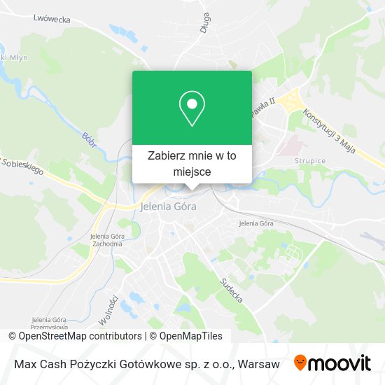 Mapa Max Cash Pożyczki Gotówkowe sp. z o.o.