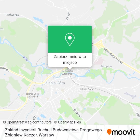 Mapa Zakład Inżynierii Ruchu i Budownictwa Drogowego Zbigniew Kaczor