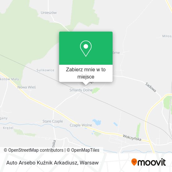 Mapa Auto Arsebo Kuźnik Arkadiusz