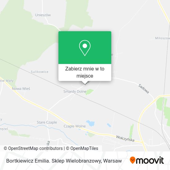 Mapa Bortkiewicz Emilia. Sklep Wielobranzowy