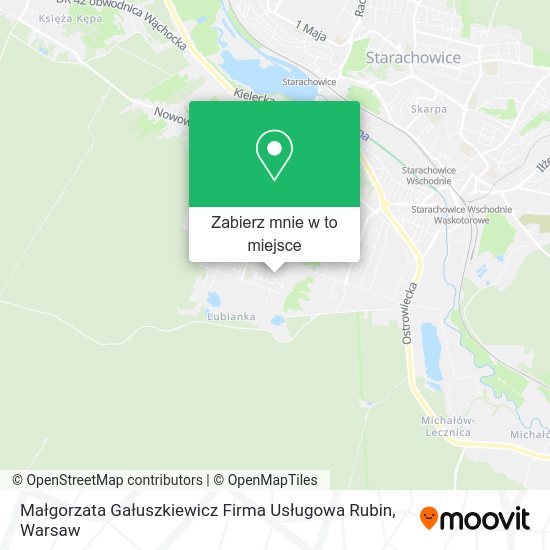 Mapa Małgorzata Gałuszkiewicz Firma Usługowa Rubin