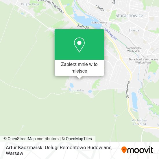 Mapa Artur Kaczmarski Usługi Remontowo Budowlane