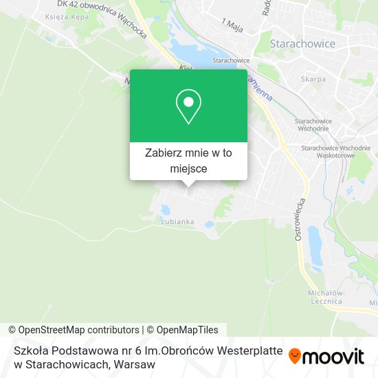 Mapa Szkoła Podstawowa nr 6 Im.Obrońców Westerplatte w Starachowicach