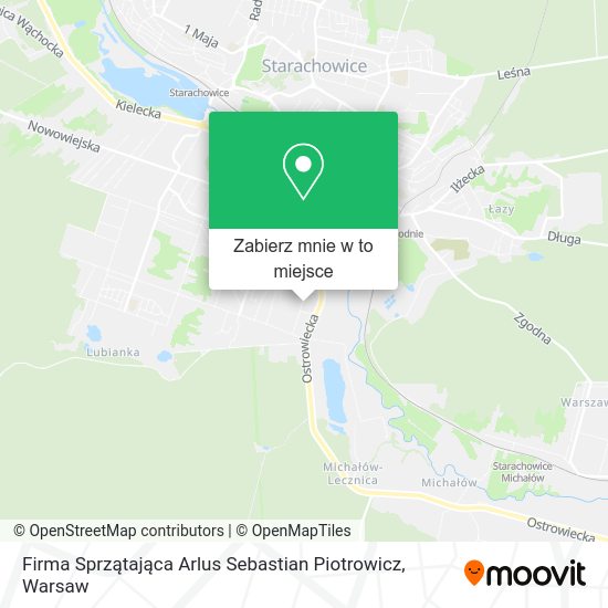 Mapa Firma Sprzątająca Arlus Sebastian Piotrowicz