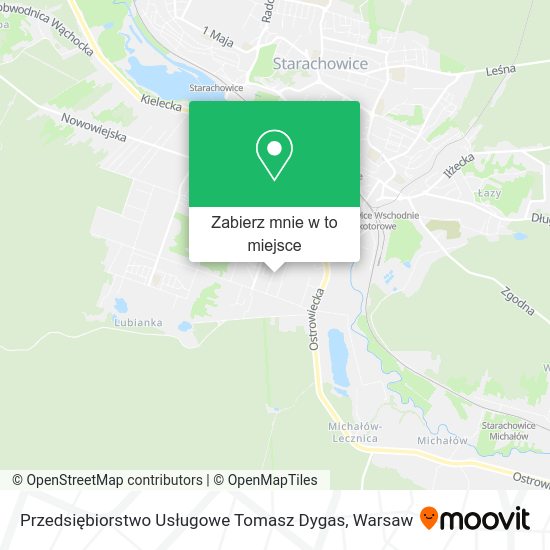 Mapa Przedsiębiorstwo Usługowe Tomasz Dygas