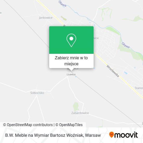 Mapa B.W. Meble na Wymiar Bartosz Woźniak