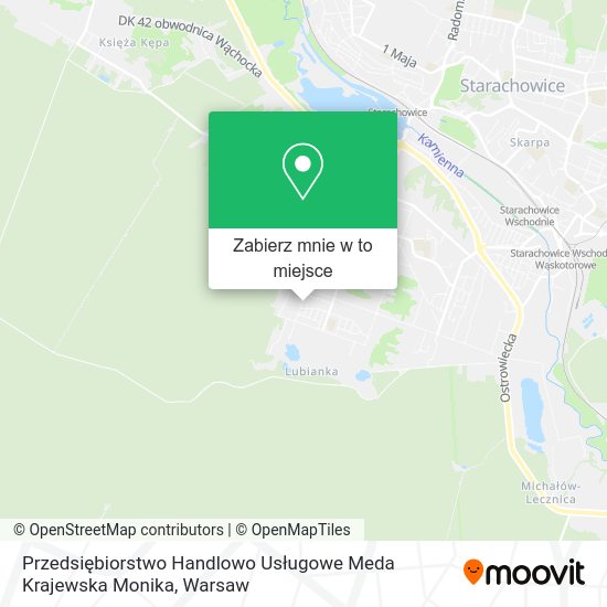 Mapa Przedsiębiorstwo Handlowo Usługowe Meda Krajewska Monika