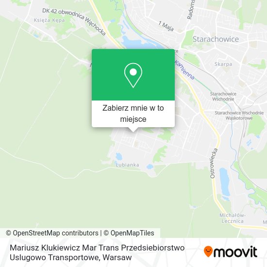 Mapa Mariusz Klukiewicz Mar Trans Przedsiebiorstwo Uslugowo Transportowe