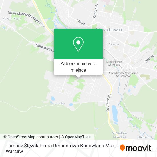 Mapa Tomasz Ślęzak Firma Remontowo Budowlana Max