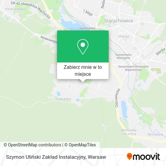 Mapa Szymon Uliński Zakład Instalacyjny