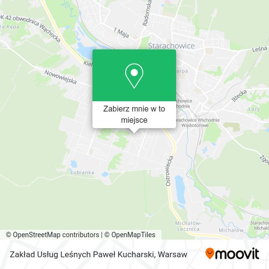 Mapa Zakład Usług Leśnych Paweł Kucharski