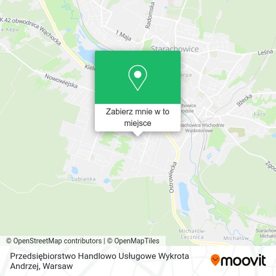 Mapa Przedsiębiorstwo Handlowo Usługowe Wykrota Andrzej