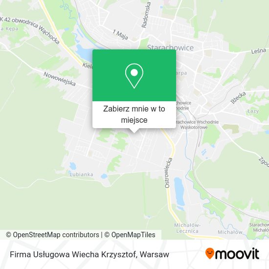 Mapa Firma Usługowa Wiecha Krzysztof