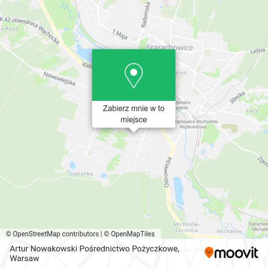 Mapa Artur Nowakowski Pośrednictwo Pożyczkowe