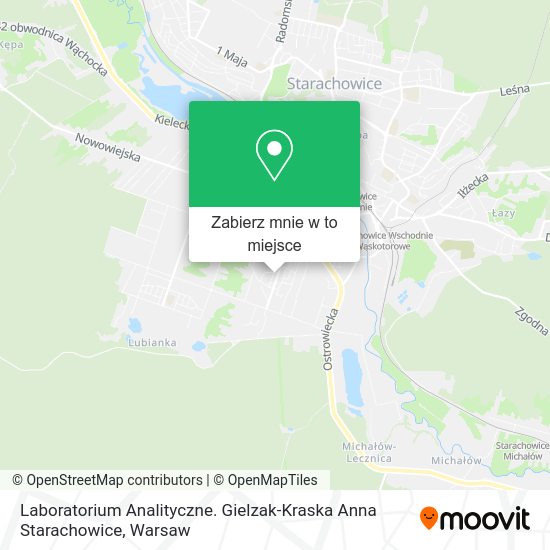 Mapa Laboratorium Analityczne. Gielzak-Kraska Anna Starachowice