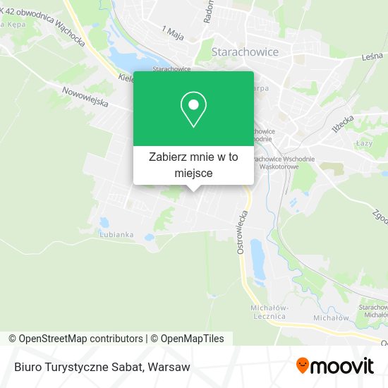 Mapa Biuro Turystyczne Sabat