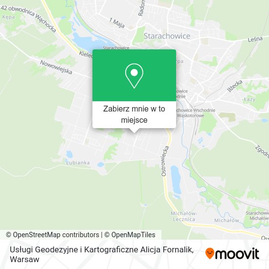 Mapa Usługi Geodezyjne i Kartograficzne Alicja Fornalik