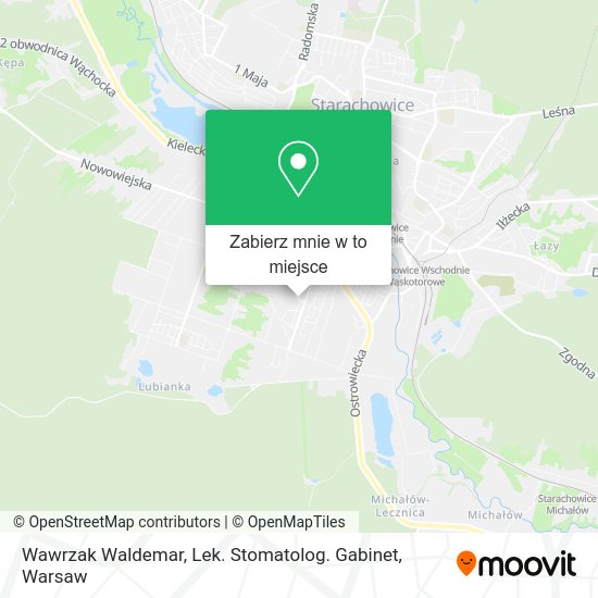 Mapa Wawrzak Waldemar, Lek. Stomatolog. Gabinet