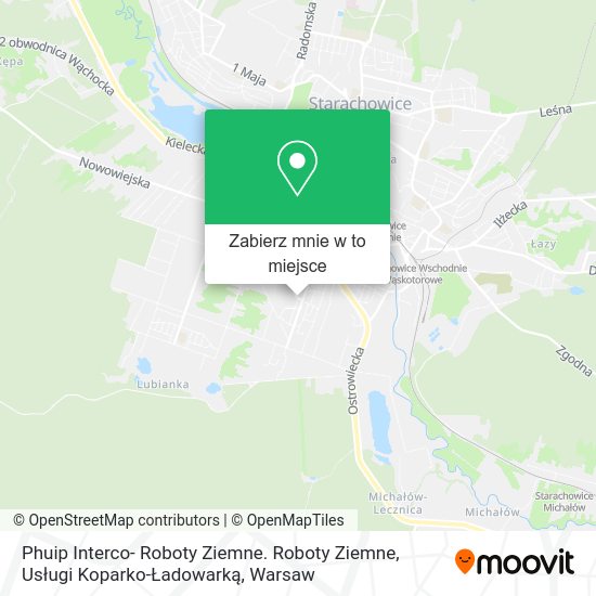 Mapa Phuip Interco- Roboty Ziemne. Roboty Ziemne, Usługi Koparko-Ładowarką