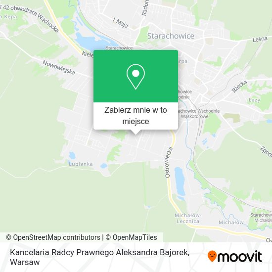 Mapa Kancelaria Radcy Prawnego Aleksandra Bajorek