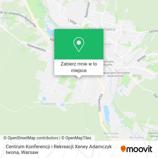 Mapa Centrum Konferencji i Rekreacji Xeney Adamczyk Iwona