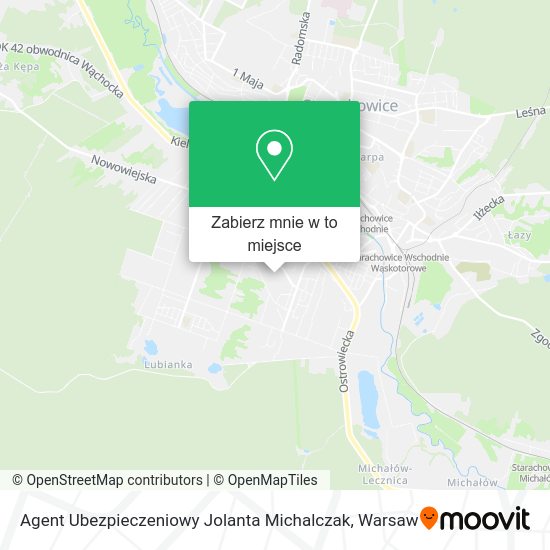 Mapa Agent Ubezpieczeniowy Jolanta Michalczak