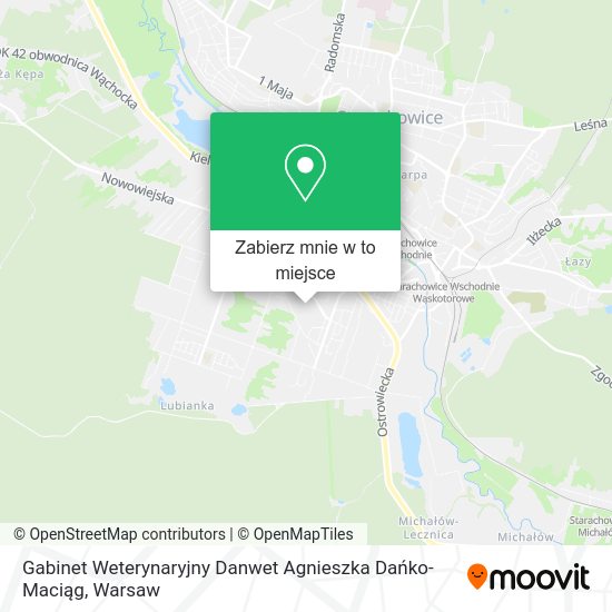 Mapa Gabinet Weterynaryjny Danwet Agnieszka Dańko-Maciąg