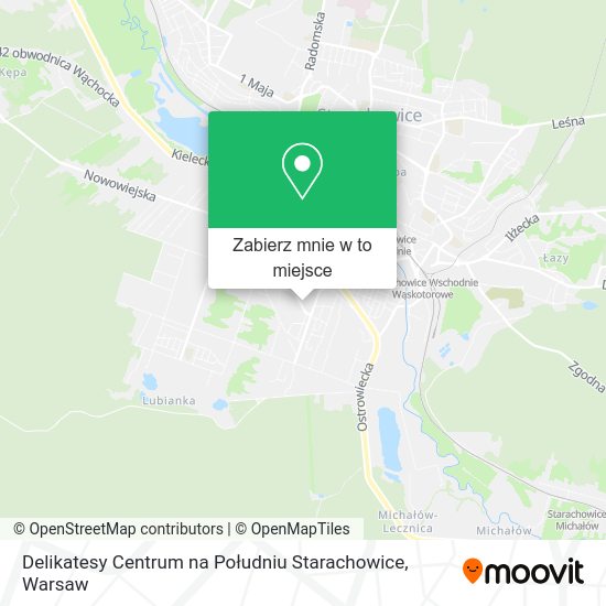 Mapa Delikatesy Centrum na Południu Starachowice