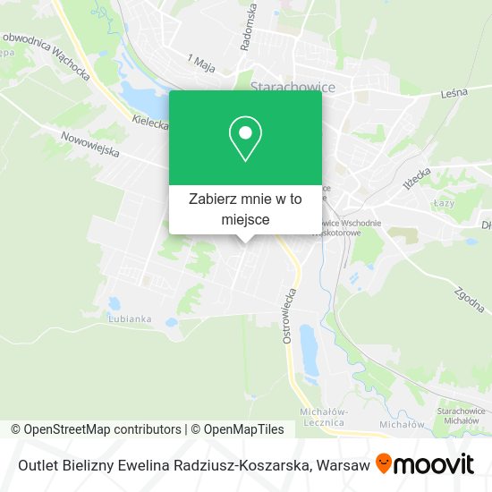 Mapa Outlet Bielizny Ewelina Radziusz-Koszarska