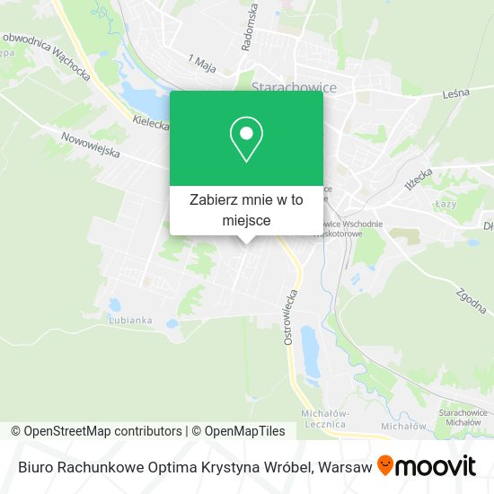 Mapa Biuro Rachunkowe Optima Krystyna Wróbel