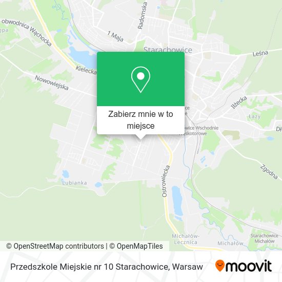 Mapa Przedszkole Miejskie nr 10 Starachowice