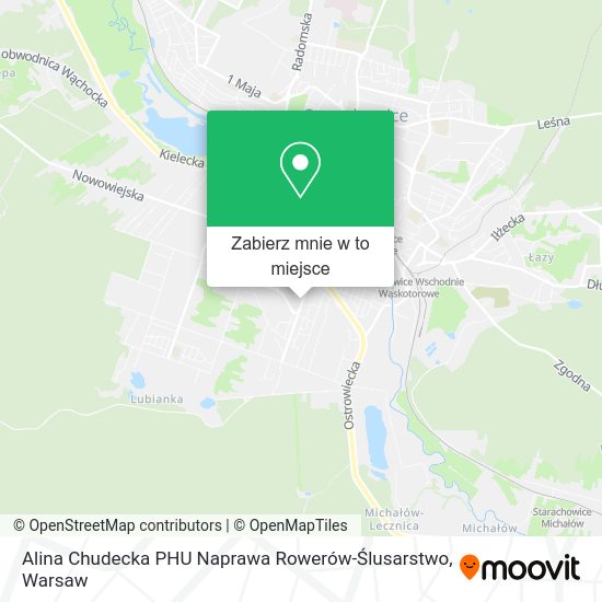 Mapa Alina Chudecka PHU Naprawa Rowerów-Ślusarstwo