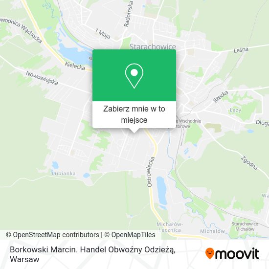 Mapa Borkowski Marcin. Handel Obwoźny Odzieżą