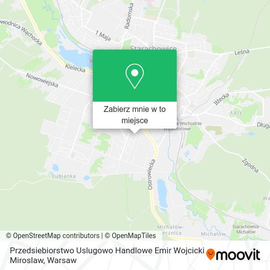 Mapa Przedsiebiorstwo Uslugowo Handlowe Emir Wojcicki Miroslaw