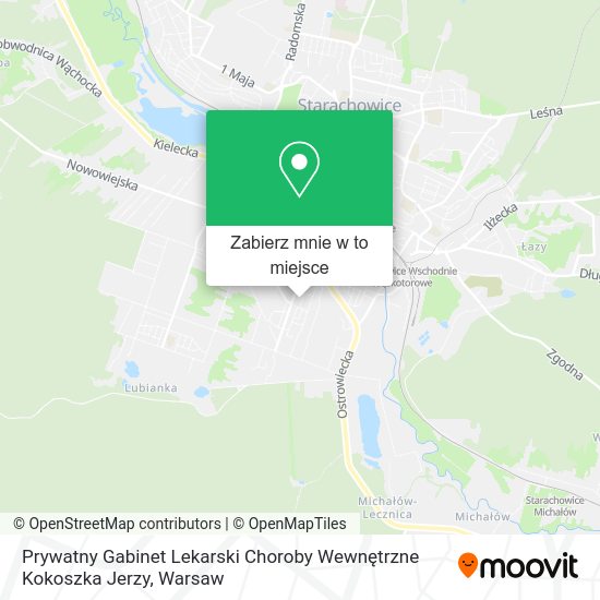 Mapa Prywatny Gabinet Lekarski Choroby Wewnętrzne Kokoszka Jerzy