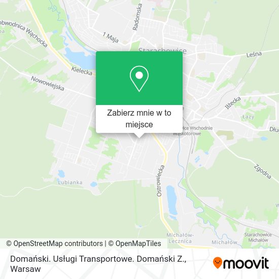 Mapa Domański. Usługi Transportowe. Domański Z.