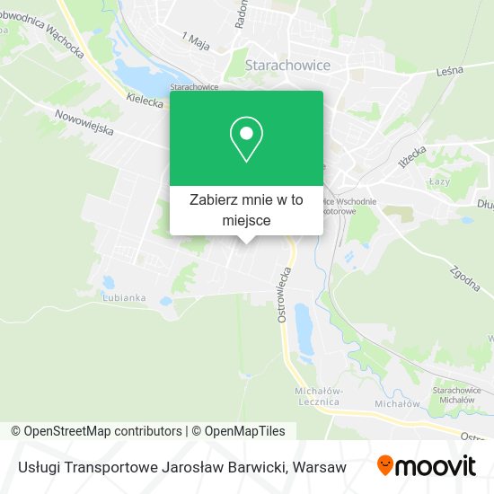 Mapa Usługi Transportowe Jarosław Barwicki