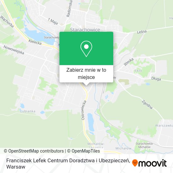 Mapa Franciszek Lefek Centrum Doradztwa i Ubezpieczeń