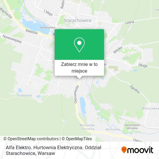 Mapa Alfa Elektro. Hurtownia Elektryczna. Oddział Starachowice