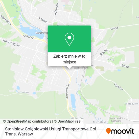 Mapa Stanisław Gołębiowski Usługi Transportowe Goł - Trans