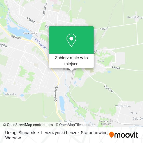 Mapa Usługi Ślusarskie. Leszczyński Leszek Starachowice