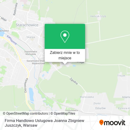 Mapa Firma Handlowo Uslugowa Joanna Zbigniew Juszczyk