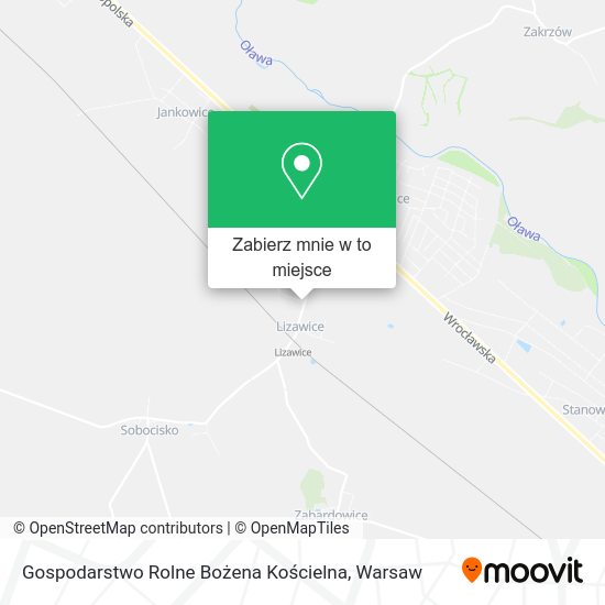 Mapa Gospodarstwo Rolne Bożena Kościelna