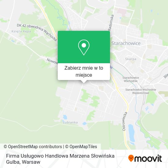 Mapa Firma Usługowo Handlowa Marzena Słowińska Gulba