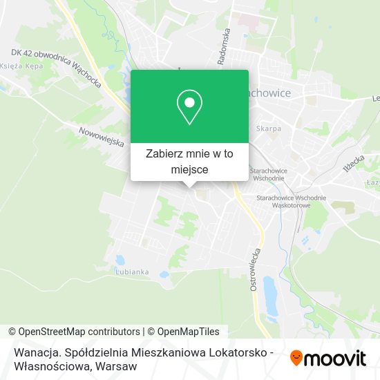 Mapa Wanacja. Spółdzielnia Mieszkaniowa Lokatorsko - Własnościowa